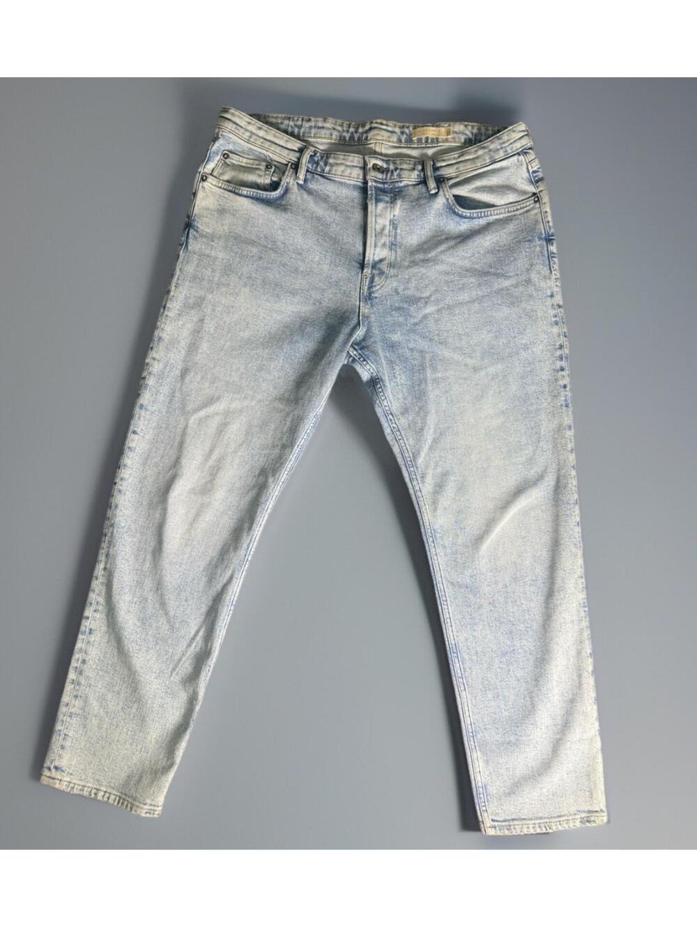 All Saints Light Blue Denim Regular Fit Jeans Men’s Size 36x30